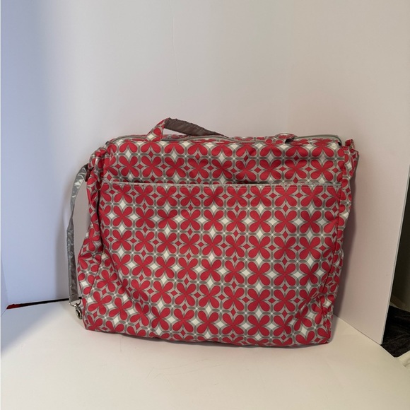 Ju Ju Be Pink Gray Silver Pinwheels large lightweight bag - Picture 4 of 7